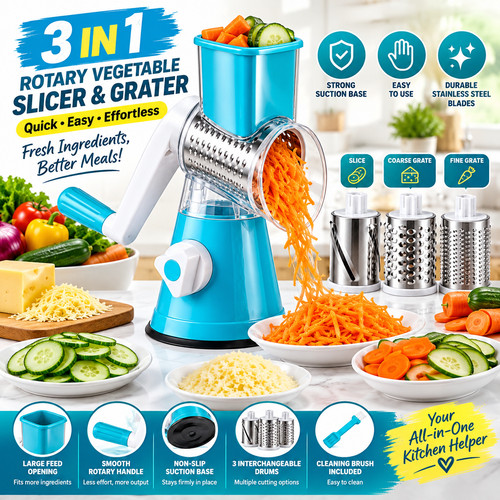 Rotary vegetable shredder - rotary,